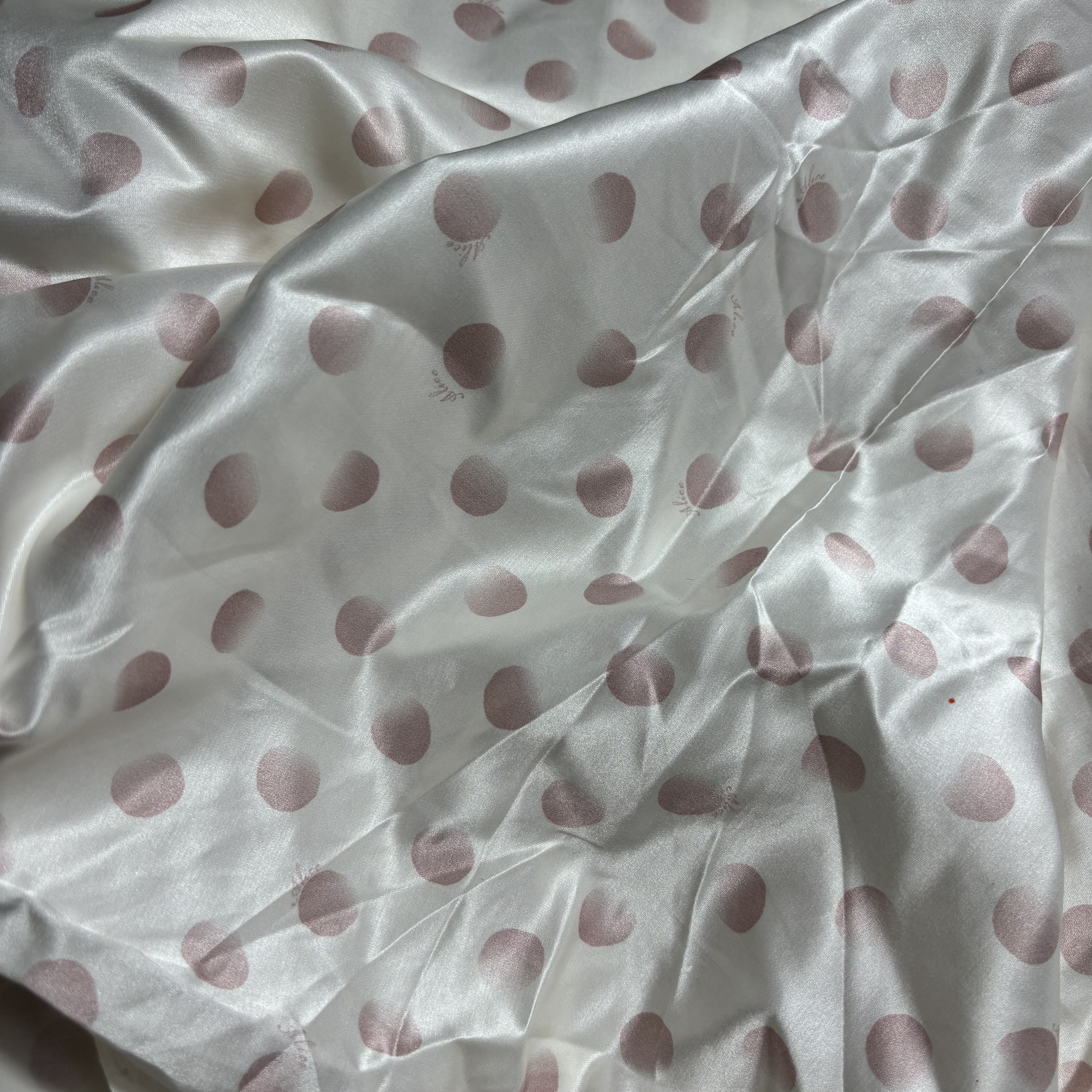 桑蚕丝真丝棉丝绸服装连衣裙布料波点床品睡衣套装面料