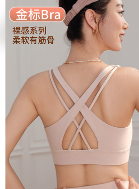 凡圣瑜伽服 运动内衣女裸感透气交叉美背背心舒适健身文胸FC12154