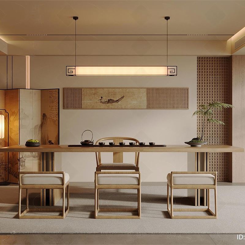 宋代美学家具新中式实木茶桌椅组合茶室茶楼茶空间茶桌会所泡茶桌