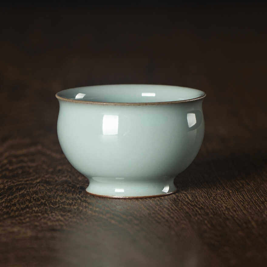 小梅窑｜梅丽峰龙泉青瓷手工杯南宋官窑品茗杯陶瓷功夫茶具主人杯