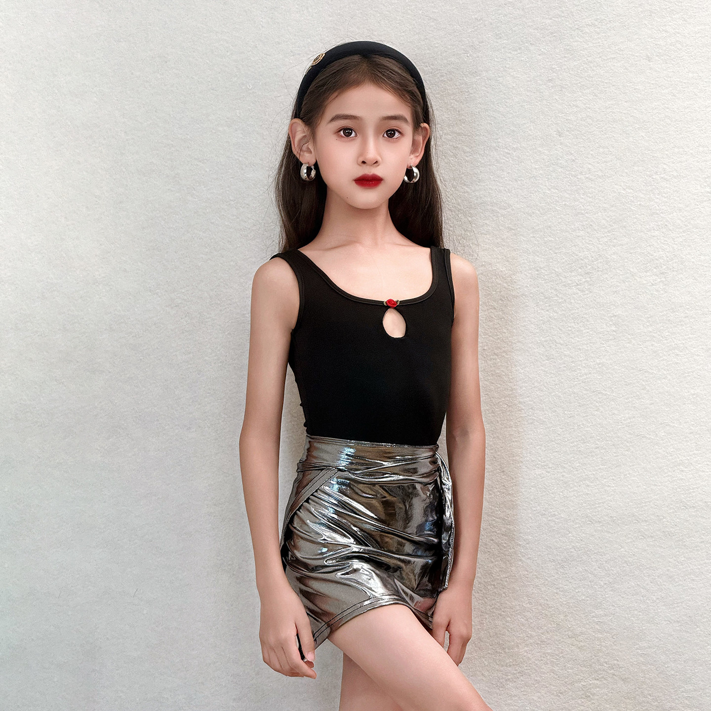 女童高级感拉丁舞练功服套装