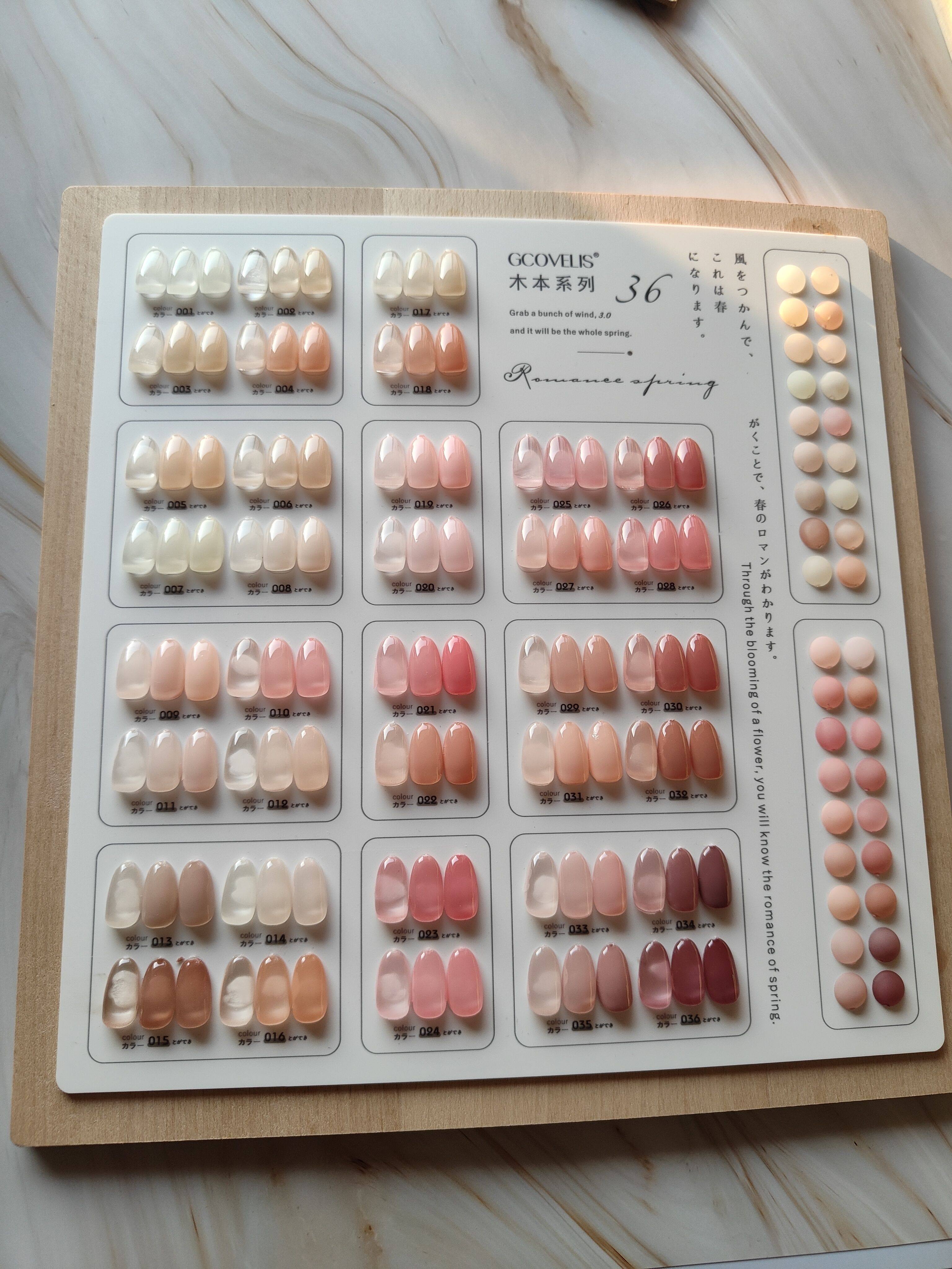 木本甲油胶36色冰透开店用透色甲油胶