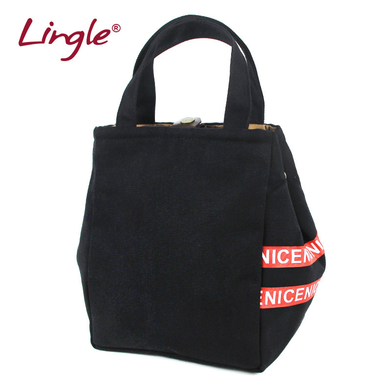 帆布便當包時尚保溫保冷袋飯盒袋子帶飯包手提袋午餐包飯盒包日式在類目 收納整理, 家庭收納用具, 收納袋, 飯盒袋中 - 來自Buy2taobao.com提供專業的淘寶代購服務