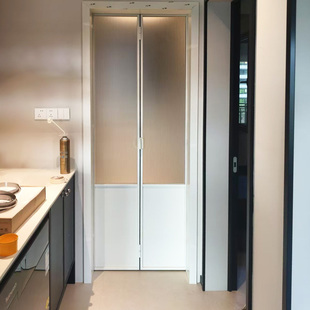 法式复古风玻璃门极窄折叠门推拉门PD门厨房卫生间定制浴室隔断门