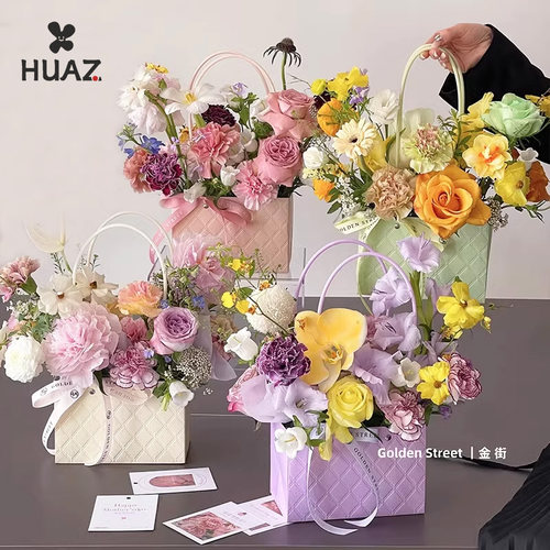 插花小提篮手提花盒花篮手提袋