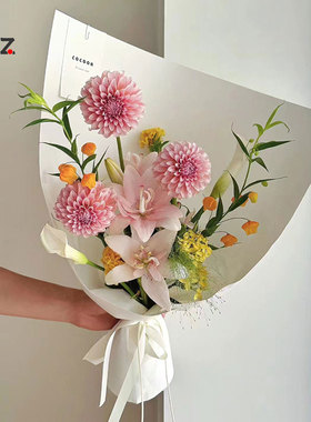 硬卡加厚牛皮纸造型硬挺白牛皮纸纯色鲜花包装纸纸花束包装材料