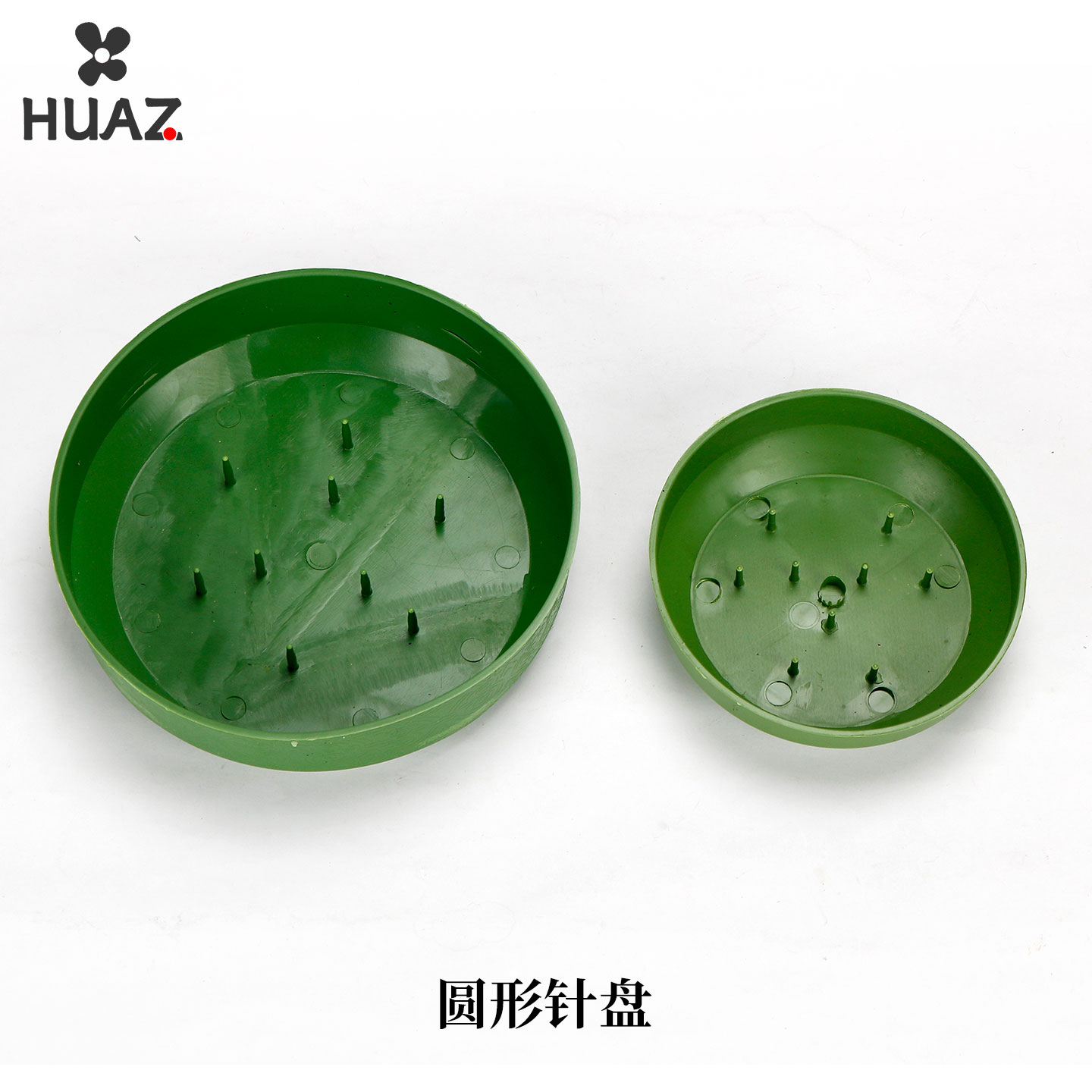 长针盘插花底座花泥塑料托盘