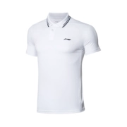 Li Ning 2019 mùa hè mới áo sơ mi polo ngắn tay nam ve áo thoáng khí giản dị APLP155 - Áo polo thể thao