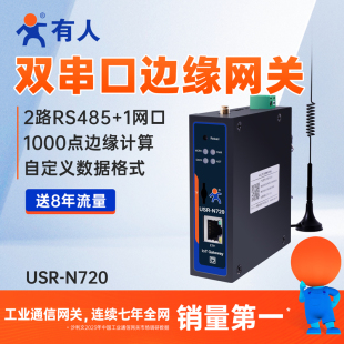 有人边缘计算网关4GDTU鸿蒙ModbusRTU电力645采集JSON转换N720