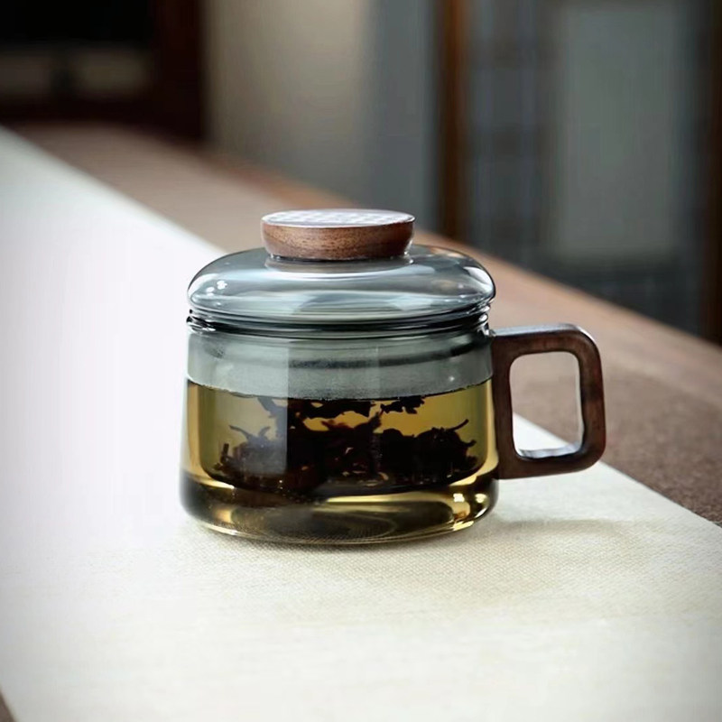 玻璃泡茶杯茶水分离办公室杯子