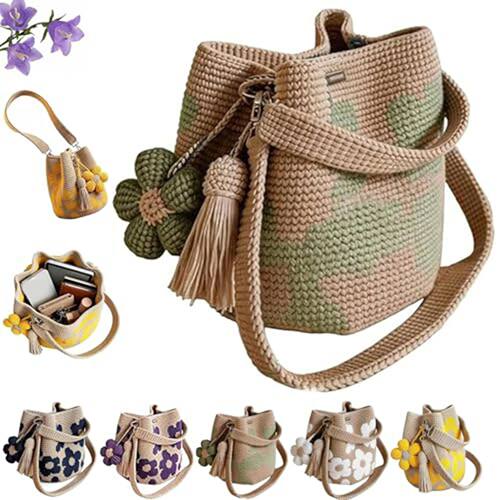 Women Textile Floral Purse Bag Large Capacity Crossbody Shou