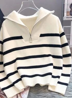 Sweater pullover women Spring and Autumn underwear New zippe