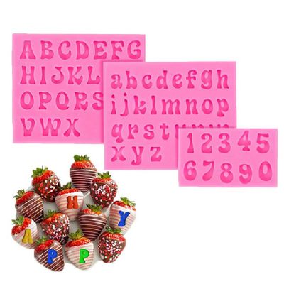 3D Letter Number Silicone Fondant Molds Chocolate Cake Molds