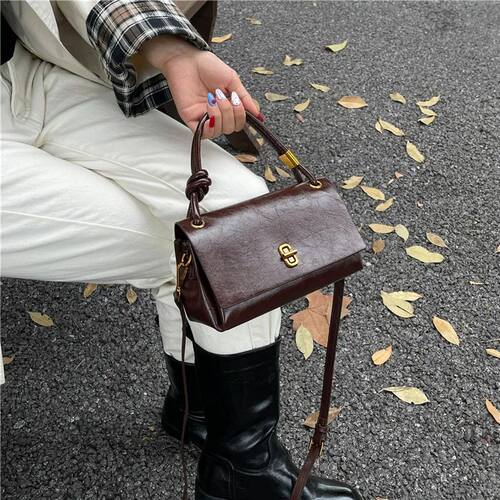 PU Leather Minimalist Women Handbag Elegant Commuter Bag Ver