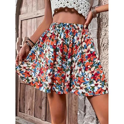 Women's Bohemian style casual and comfortable daily floral p