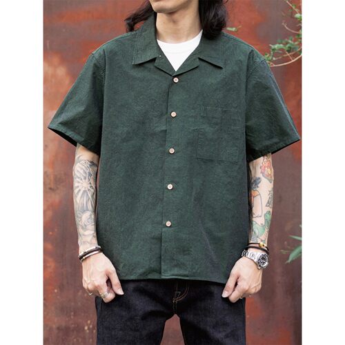 Red Tornado Men's Casual Camp Shirt Loose Fit Short Sleeve C