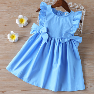 Summer Dress 2023 Girl Clothes Princess Dress Bowknot Party