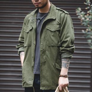 Maden Retro M65 Jackets for Men Green Outdoor Windbreaker Vi