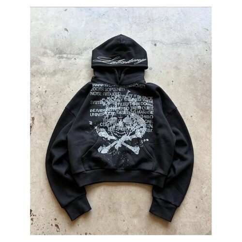 2026 new autumn and winter American retro unisex gothic skul