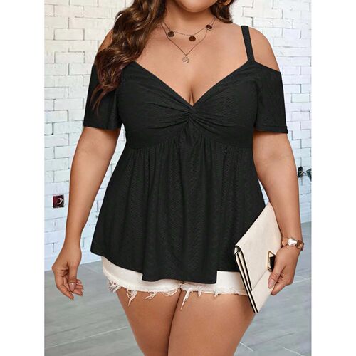 Elegant off-shoulder vest suitable for commuting and traveli