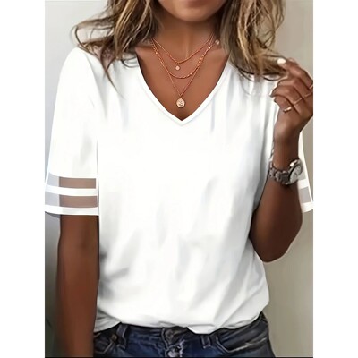 Plus Size Elegant Casual Woman T-Shirt Fashion Loose T-Shirt