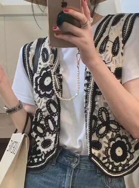 Sexy Hollow Out Knit Tank Tops Women Colorblock Korean Fashi