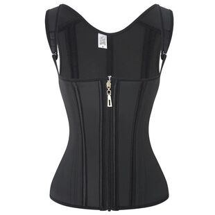 15 Steel Boned Fajas Latex Vest Hook Zipper Postpartum Worko