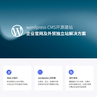 外贸建站wordpress二次开发定制企业公司独立站网页设计装修搭建