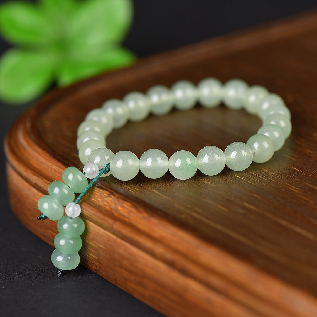 天然玉新疆东陵玉圆圆满满福气连连女式手链手串礼品单圈原创手饰