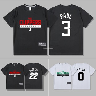 速干美式快船3号克里斯保罗篮球衣短袖T恤投篮训练服维金斯塔图姆