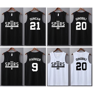 马刺20号吉诺比利篮球衣邓肯帕克背心美式训练服速干宽松男上衣