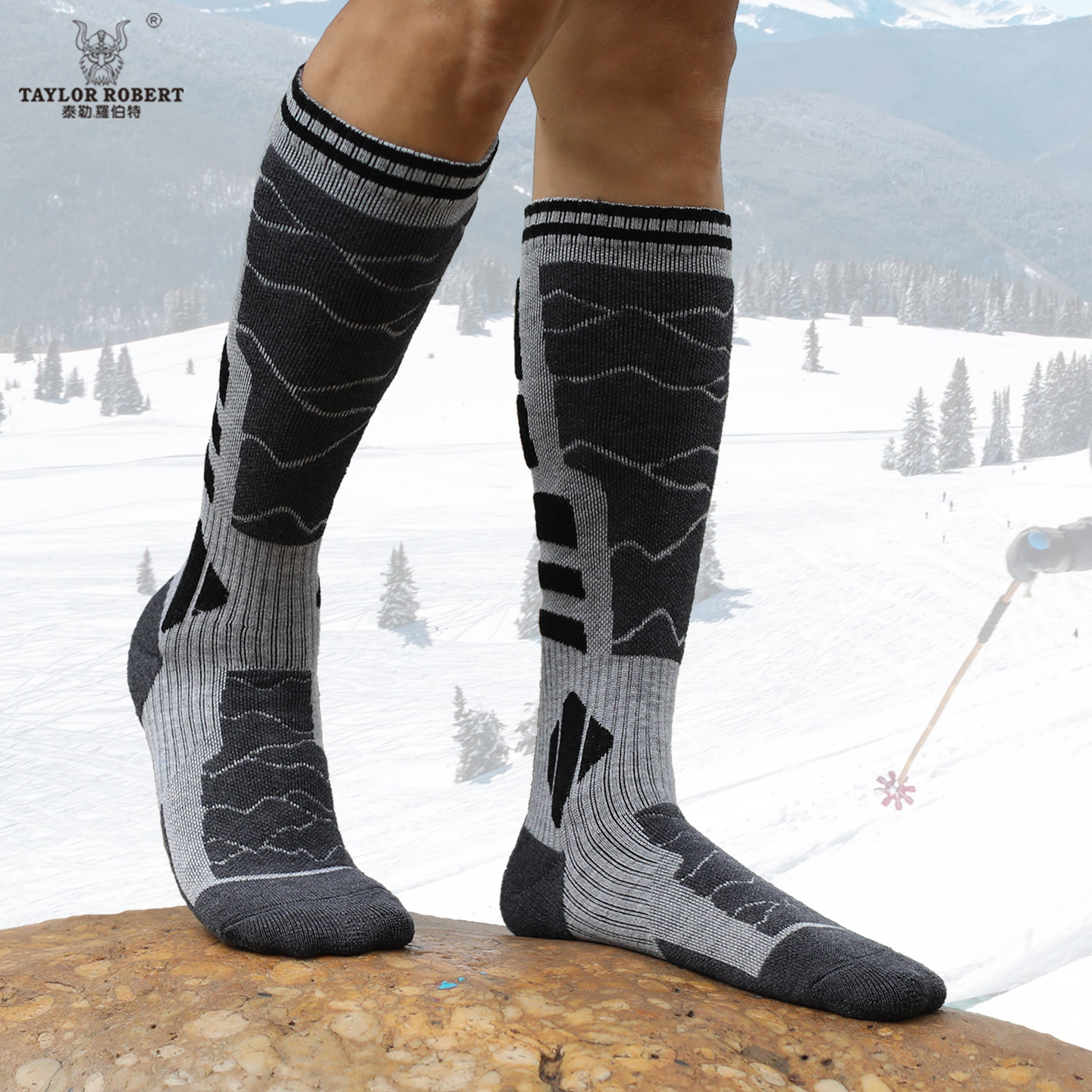 滑雪袜男士美利奴羊毛保暖加厚毛巾底单双板高筒透气雪地户外长袜,户外/登山/野营/旅行用品,滑雪袜,淘宝优惠券,粉丝福利购,淘宝优惠卷
