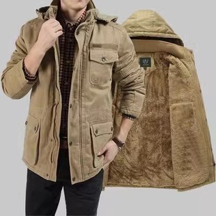 男装 棉服冬季 保暖外套 冬季 见展车青年外套加绒加厚棉衣棉袄中长款