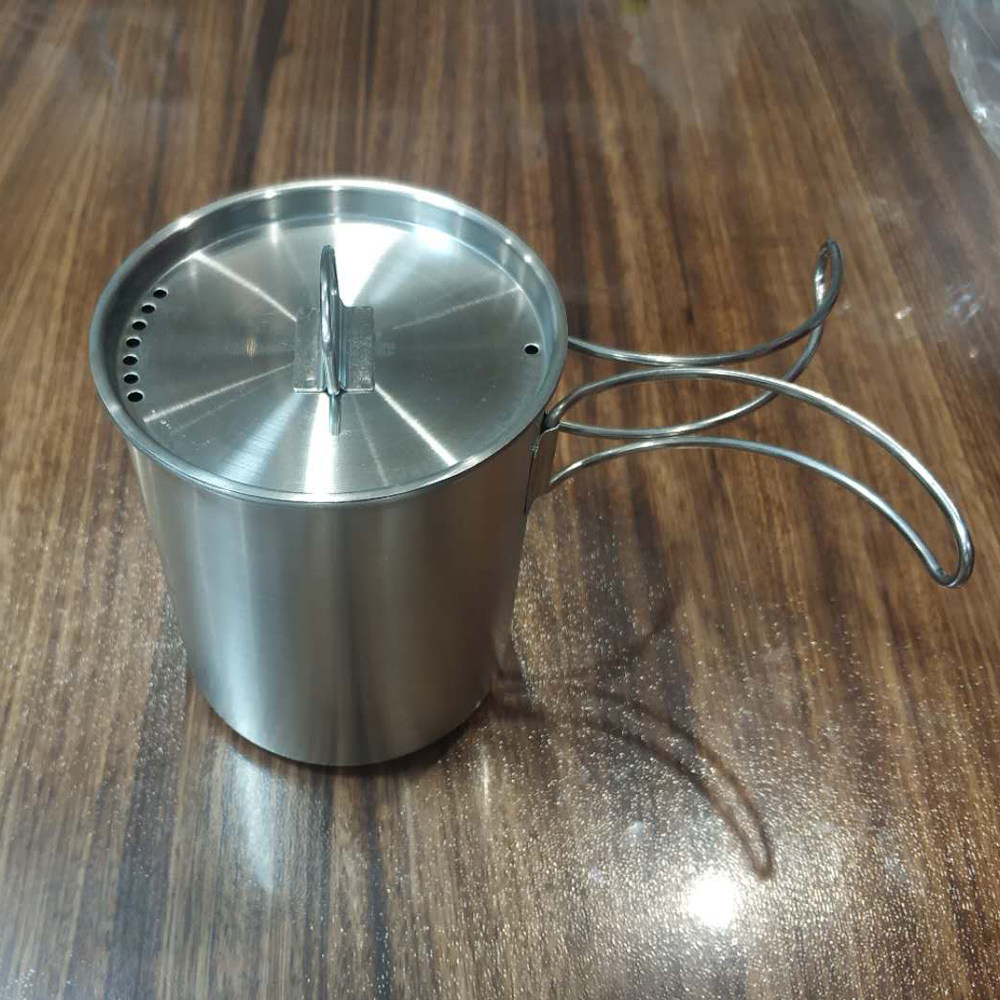 包邮新304不锈钢户外运动办公咖啡杯折叠手柄野营锅便携烧烤水杯,户外/登山/野营/旅行用品,水杯,淘宝优惠券,粉丝福利购,淘宝优惠卷