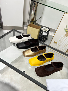 Eadie 方头平底单鞋 2025新款 女复古法式 真皮一字带玛丽珍鞋 Blair