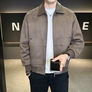 新高品质直播~皮翻领夹克外套 403-1-JK8076-P135，男装夹克，电商C301