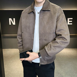 新高品质直播~皮翻领夹克外套3403-1-JK8076-P135，男装夹克，电商C301