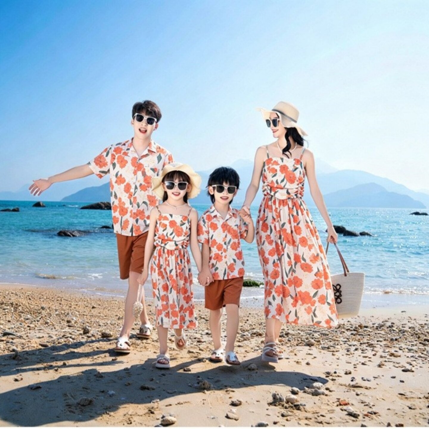 海边旅游度假波西米亚亲子装