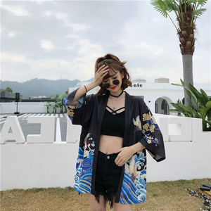 中国风羽织个性ins潮款防晒衣宽松开衫和服薄外套宽松防晒外套
