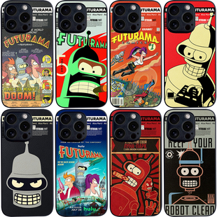 Futurama飞出个未来手机壳15promax动漫ip16plus美式漫画mate70全包边P80保护壳IQOO13皮纹软壳K80米14荣耀90