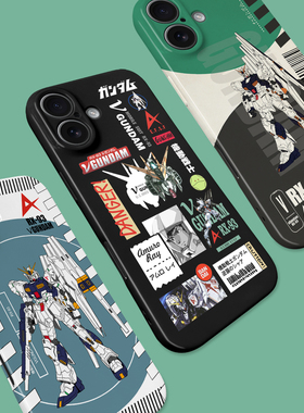 牛高达手机壳17Pro ip11/12/13/14/15/16机动战士敢达RX93情侣款P70 P80荣耀400 iqoo13菲林软壳