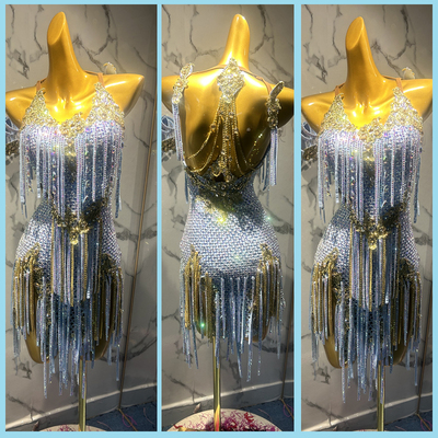 拉丁舞服高级感套装成人拉丁舞演出服定制珠管比赛裙恰恰专业比赛