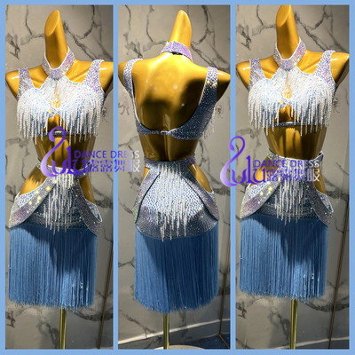 拉丁舞服高级感套装成人拉丁舞演出服定制流苏比赛裙恰恰专业比赛