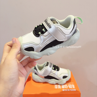 基诺浦春款机能鞋轻便四季学步鞋男女童软底轻便透气运动鞋休闲鞋