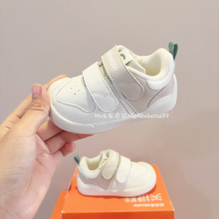 基诺浦机能鞋冬款薄绒皮面板鞋防水学步鞋男女童保暖鞋棉鞋清