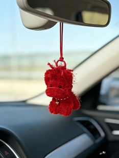 马年新年礼物鸿运小红马车挂包挂钥匙链可爱公仔小马礼物装 饰摆件