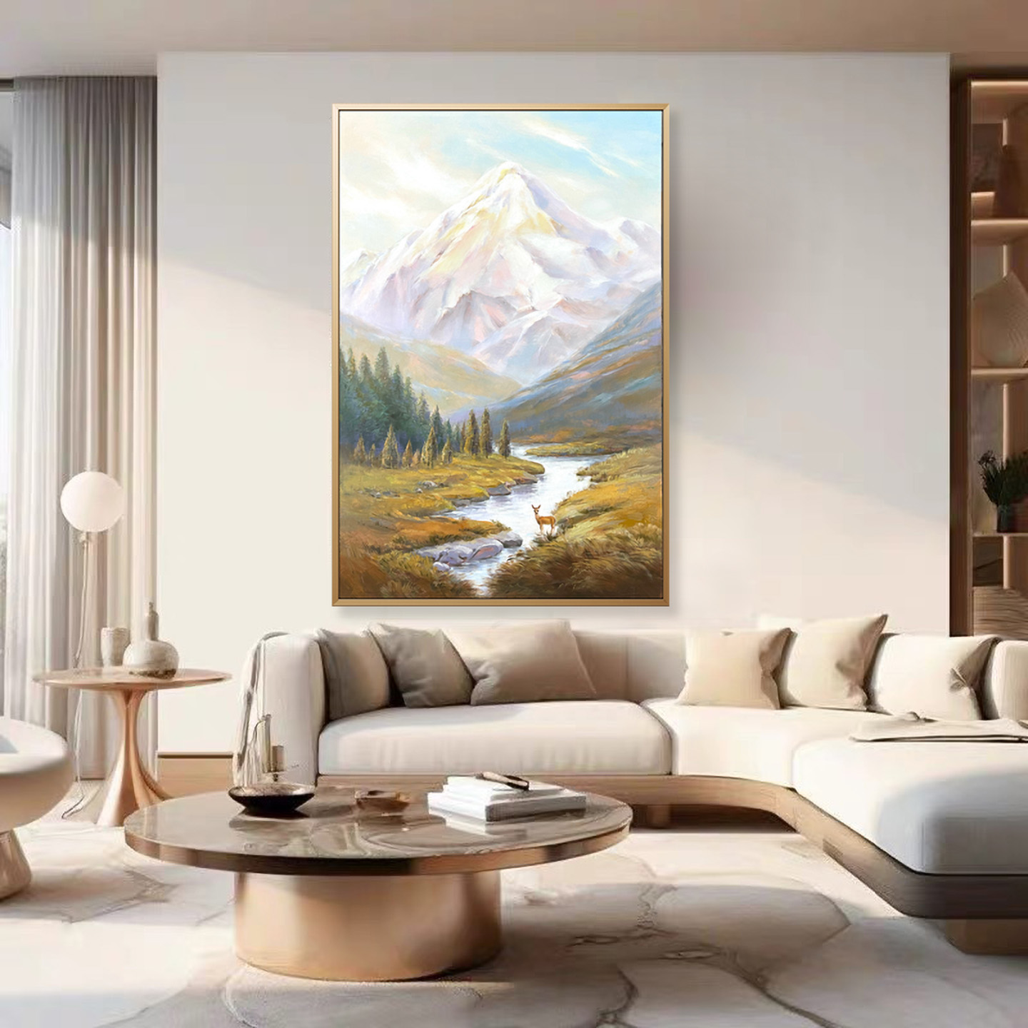 手绘油画玄关客厅沙发背景墙挂画