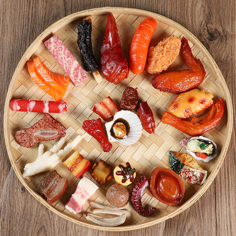 仿真假肉鸡翅虾鲍鱼香肠食物模型摆件装饰儿童创意超市布置玩教具,家居饰品,仿真水果,淘宝优惠券,粉丝福利购,淘宝优惠卷