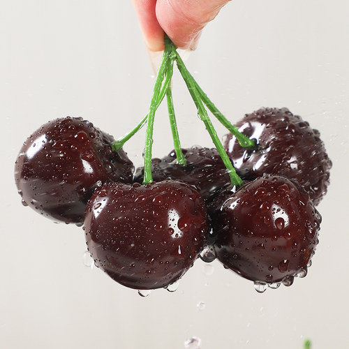 仿真樱桃车里子假水果串画室塑料