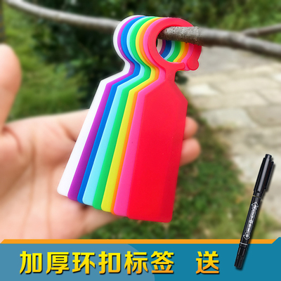加厚园艺标识牌 塑料环扣标牌 环套标签 植物瓜果标记卡分批色卡